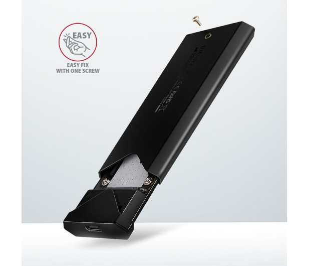 Axagon EEM2-UB2, USB-C 10Gbps - M.2 NVMe SSD ARROW box, czarny - 1353420 - zdjęcie 3